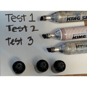 Vintage Sanford King Size Permanent Marker Black Ink Metal 3 ct SMELLY